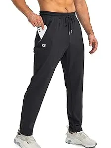 G Gradual Men's Sweatpants with Zipper Pockets Tapered Joggers for Men Athletic Pants for Workout, Jogging, Running