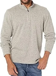Wrangler Authentics Men's Long Sleeve Fleece Quarter-zip