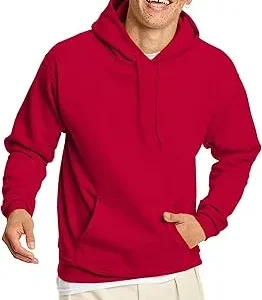 Hanes Men's EcoSmart Hoodie, Midweight Fleece, Pullover Hooded Sweatshirt